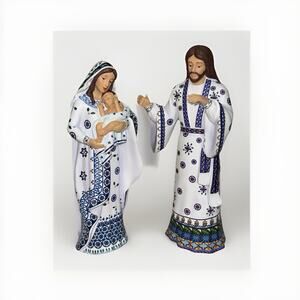 2011 Hawthorne Village Mary Baby Jesus Joseph Silent Night Nativity Collection